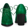 Perphy Women's Pointy Toe Lace Up Block Heels Ankle Booties - 2 of 3