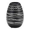 Sagebrook Home 8" Ceramic Vase - Contemporary Black and White Geometric Design Vase For Decorative Table Accent - Stylish Home or Office Decor - 3 of 4