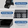 Attop 1Pc Cosmetic Storage Box With Drawers Cologne Organizer Holder For Dresser Perfume Stand Bathroom Countertop Organizer - 4 of 4