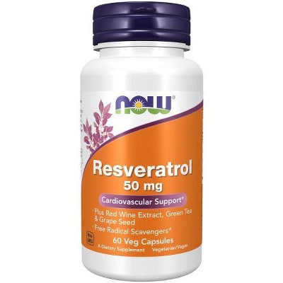 Now Foods Natural Resveratrol, 50 mg 60 VegCap