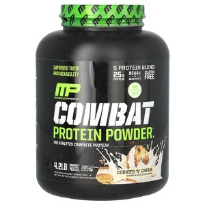 MusclePharm Combat Protein Powder, Cookies 'N' Cream, 4.2 lb (1,906 g) - 1 of 3