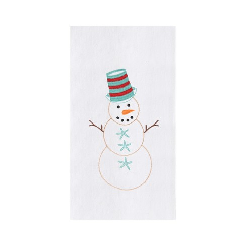  Kitchen Towel Christmas Cute Snowman with Hat Scarf