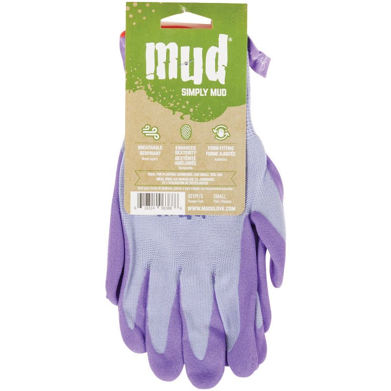 Mud Gloves Simply  Women's Small Nylon Passion Fruit Garden Glove 021PF/S, 2 of 3