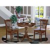 3-Piece Mahogany Finish Solid Wood Top - Dining Room Set - Seats 4 - 2 of 4