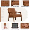 Yaheetech Modern Faux Leather Upholstered Accent Chair Armchair - image 4 of 4