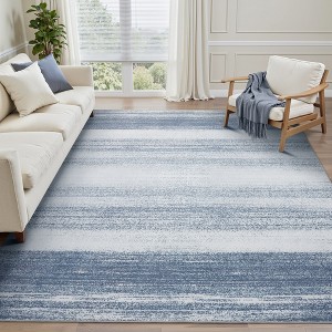 MontVoo Boho Minimalist Striped Washable Rug - 1 of 4