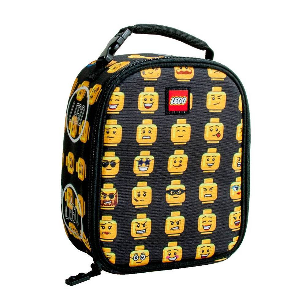 Photos - Serving Pieces Lego Minifigure Lunch Bag - Black/Yellow 