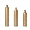 Grungis Set of 3 Metal Flower Vases,25.2"/29.33"/34.25" Decorative Vases for Luxury Home Decor, Entryway & Living Room Statement Centerpieces,Gold - 2 of 4