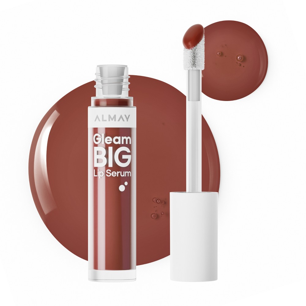 Almay Gleam Big Lip Serum, Lip Moisturizer - La Vida Mocha 700 - 0.13 fl oz: Gloss Finish, Hypoallergenic, Liquid Form