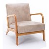 NicBex Mid-Century Modern Accent Chair with Plush Cushioning Upholstery Living Room Chair Comfy Chair Lounge Chair for Bedroom, Light Camel - 3 of 4