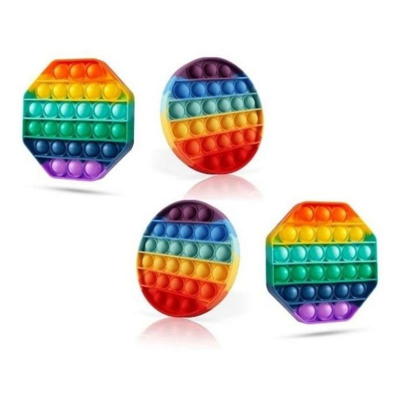 Link Rainbow Bubble Popper Sensory Fidget Toy Silicone Stress Reliever Toy Special Needs - 2 Pack, 2 of 7