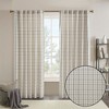 VYNXARIA 50x108" Plaid Rod Pocket and Back Tab Curtain Panel with Fleece Lining Natural(Single Panel) - 2 of 4