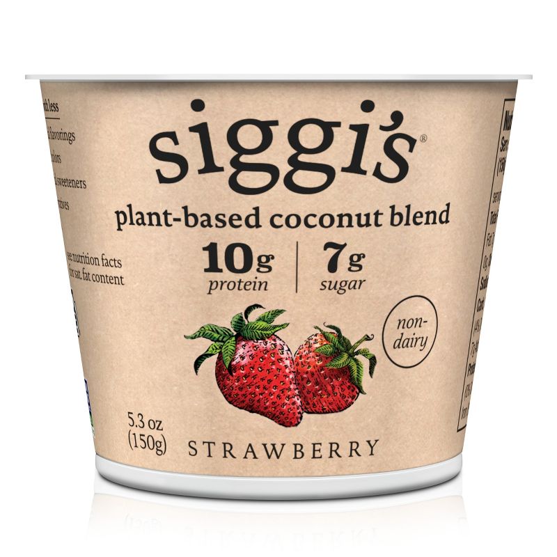 Siggi&#39;s Strawberry Plant-Based Coconut Blend Yogurt Alternative - 5.3oz, 1 of 4