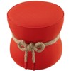 Modway Beat Nautical Rope Upholstered Fabric Ottoman Atomic Red - 2 of 4