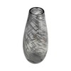 Glass Vase - Handcrafted Decorative Flower Vase for Home, Office & Living Room - Modern Glam Table Centerpiece - 15" Black - 3 of 4