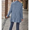 Coolmee Women's Long Cardigan Lightweight Sweater Open Front Long Sleeve Outfits with Pockets - 4 of 4