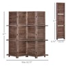 NicBex 4-Panel Room Divider Modern 5.6FT Folding Privacy Screen with Storage Shelves for Home & Office - image 3 of 4