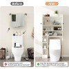 Dyonery Over The Toilet Storage Cabinet with Barn Doors Farmhouse Bathroom Organizer Shelf - 3 of 4