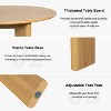 Spassway Round Oak Wood Dining Table with 4 Legs Modern Kitchen Table with Solid Wood Legs for Seats 4-5 - 4 of 4