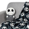 Disney The Nightmare Before Christmas Swirly Nightmare Silk Touch Throw Blanket 50X60 inches and Hugger Set 11 Inches - image 3 of 4