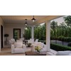 Urban Ambiance Luxury Coastal Outdoor Pendant 8''H x 9''W,  Midnight Black Finish,  Santa-Ana Collection, UHP1321 - 2 of 4