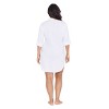 Trimshaper Women's Button-Down High-Low Beach Shirt - 3 of 3