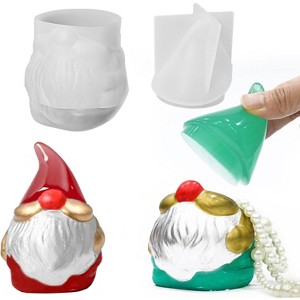 JDICTION Jar Resin Molds with Lid, Christmas Santa Silicone Molds for Resin DIY: Jewelry Storage Box, Candle Holder, Candy Container, Craft Gifts - 1 of 4