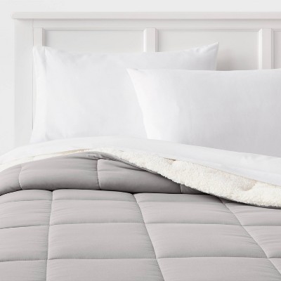 Sherpa Washed Microfiber Reversible Comforter - Room Essentials™