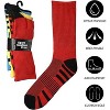 JAMES FIALLO Men's 12 Pairs Black/Navy Verity Colors Comfortable Performance Cushion Crew Socks for Running, Hiking, and Athletic Activities - 4 of 4