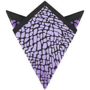 INSPIRE CHIC Men's Gradient Color Silky Leopard Pocket Squares - 1 of 4