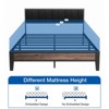 Lusimo Queen Metal Platform Bed Frame with Fabric Upholstered Headboard Easy Assembly - 4 of 4