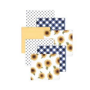 Little Treasure Hudson Baby Girls Cotton Poly Flannel Receiving Blankets 7Pk Multipack - 1 of 2