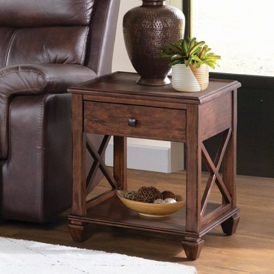 Stockbridge 3-Piece Pine Wood Living Room Set with Cherry Finish