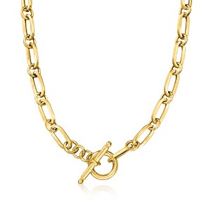 Ross-Simons Italian 18kt Gold Over Sterling Paper Clip Link Necklace - 1 of 4