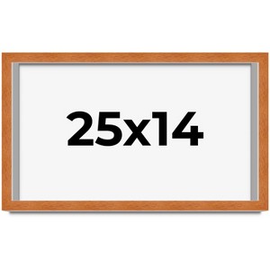 PosterPalooza | Modernist Brown Picture Frame - UV Acrylic, Backing Board, Hanging Hardware Included - 1 of 4