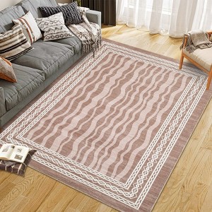 Area Rugs for Bedroom, Living Room Machine Washable Low Pile Area Rugs Machine Washable Large Carpet for Dining Room Playroom Home Office Decor - 1 of 4