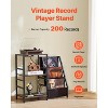 VEVOR Record Player Stand with Charging Station & USB Ports, Holds up to 200 Albums, 3-Tier Turntable Stand with Vinyl Record Storage, Black - 3 of 4