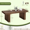 UbMelt Coffee Table with Sturdy and Durable Base Wood Rectangle Center Table for Living Room,Brown - 3 of 4