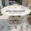 15ft Double-Sided Outdoor Umbrella with Solar Lights, UPF50+ Extra Large Aluminum Patio Umbrella with Crank - 4 of 4