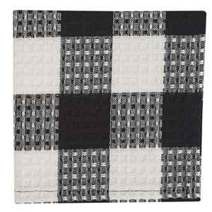 Park Designs Buffalo Check Dishcloth Black & Cream - 1 of 4