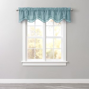 BrylaneHome BH Studio Sheer Voile Layered Valance - 1 of 4