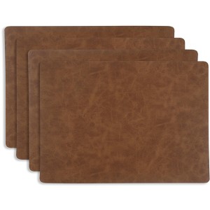 KAF Home Santiago set of 4  faux leather placemats - 1 of 2