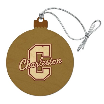 College of Charleston Secondary Wood Christmas Tree Holiday Ornament