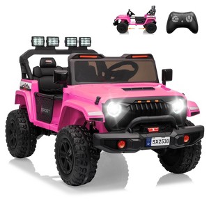 Jojoka 2 Seater Ride on Car for Kids, 24v Electric Power Ride on Truck Toy with Remote Control, Adjustable Car Body - 1 of 4