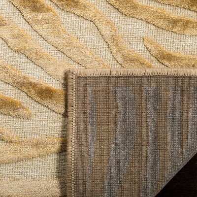Taupe 63" x 39" Handmade Reversible Wool and Viscose Area Rug