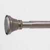 72" Rust Proof Stainless Steel Two-Way Mount Taper Finial Shower Curtain Rod Nickel - Threshold™ - 4 of 4