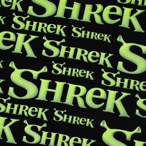 Shrek Repeat Logo Adult Black Crew Neck Short Sleeve T-shirt - 1 of 2