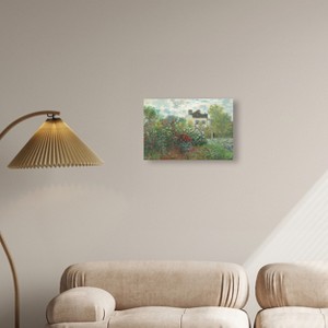 Art Remedy Monet - Garden with Dahlias Impresionism Landscape Wall Art Unframed - 1 of 4