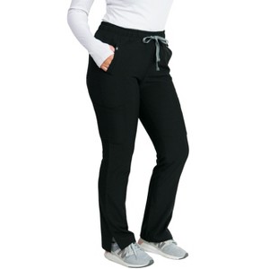 Medgear Women's Slim 4-Way Stretch Scrubs Pant with 8 Pockets - 1 of 3