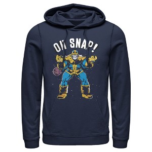 Men's Marvel Thanos Retro Oh Snap Pull Over Hoodie - 1 of 3